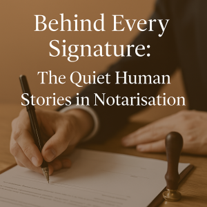 hand with pen while signing a document